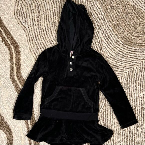 Gymboree hooded long sleeve ruffled dress 🖤 excellent used condition 🖤 size 4 - Picture 1 of 5
